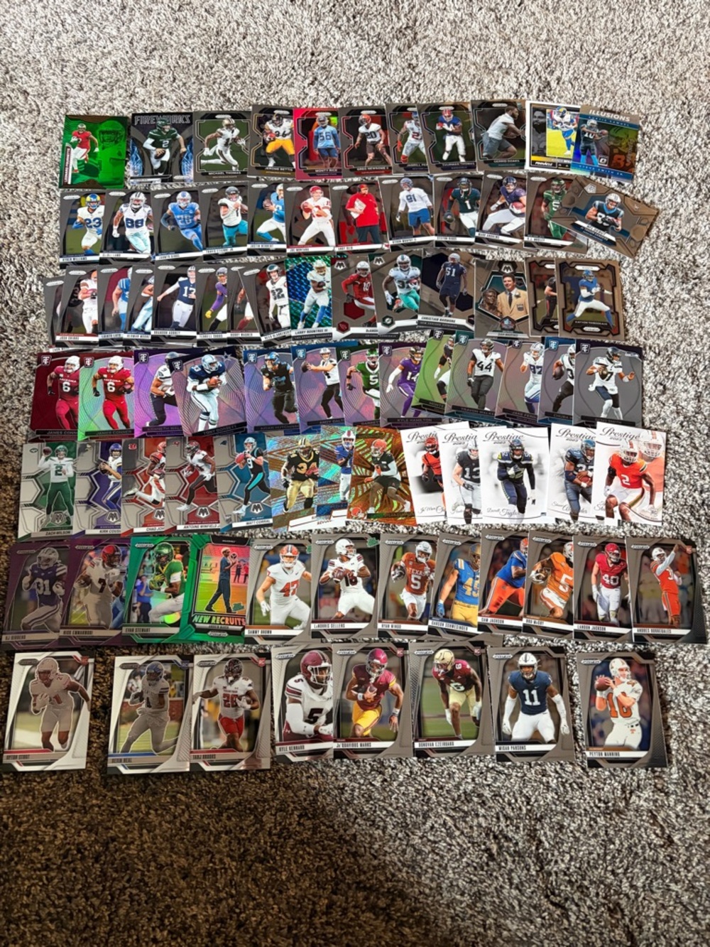 Lot of 84 mixed years Panini 2022-2025 football cards